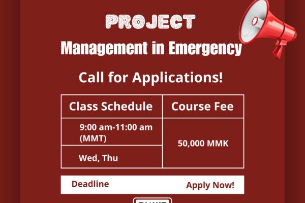 Call Applications for Project Management in Emergency Course